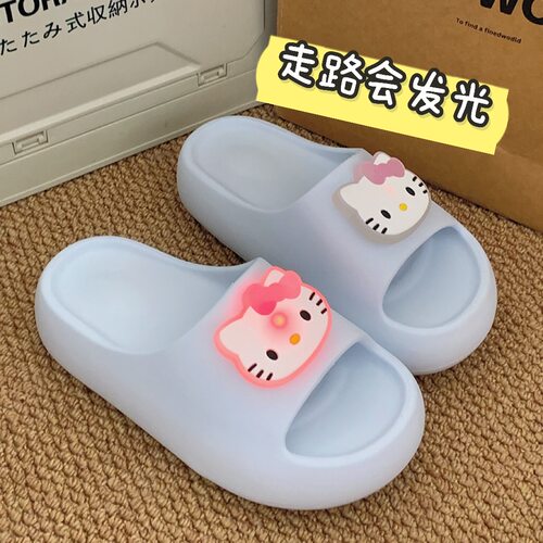 厚底eva防滑潮流走路发光kt凉拖