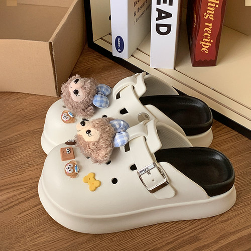 厚底可爱雪莉玫EVA防滑洞洞鞋