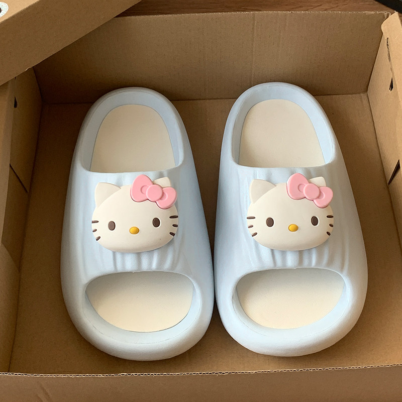 卡通可爱kt猫拖鞋女2025夏网红外穿软底居家防滑防臭室内凉拖假日