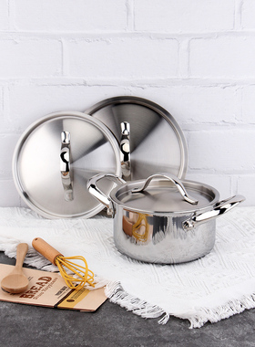 304不锈钢纯色锅盖全钢钢盖加厚汤锅奶锅无气孔微鼓耐摔耐用家用