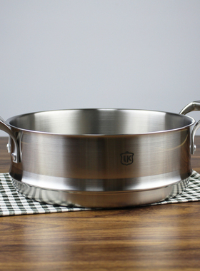 出口英国304不锈钢蒸笼24cm双耳蒸格蒸屉汤锅蒸锅双手柄蒸架篦子