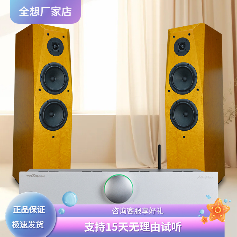 全想C200组合套装音响家用hifi发烧级双6.5寸三分频落地无源音箱
