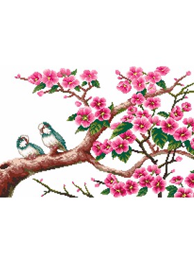 夏花DMC线R线十字绣套件纯棉正品印花丝蒂奇STC41105暗香疏影梅花