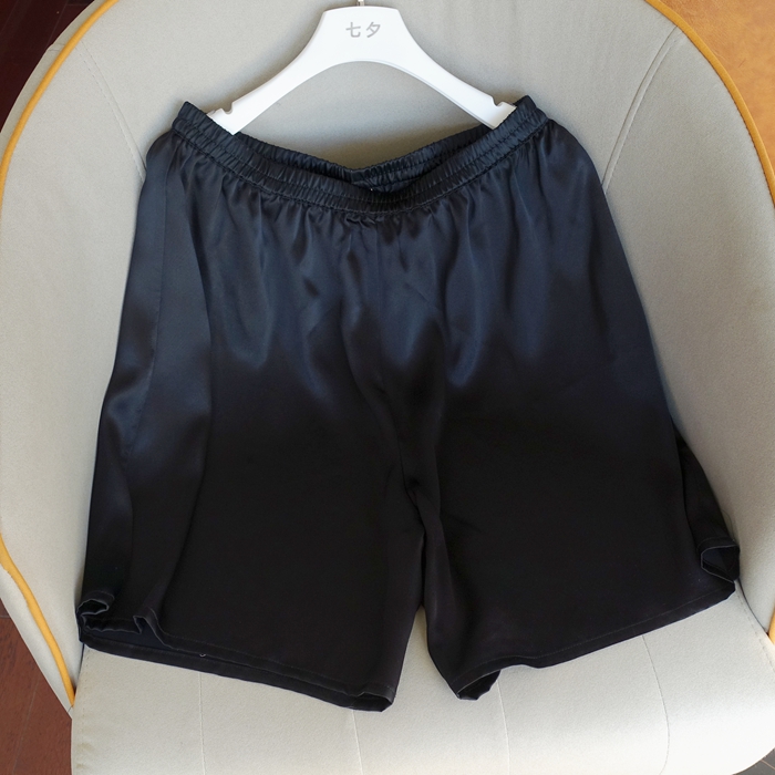 夏季桑蚕真丝透气宽松五分大短裤