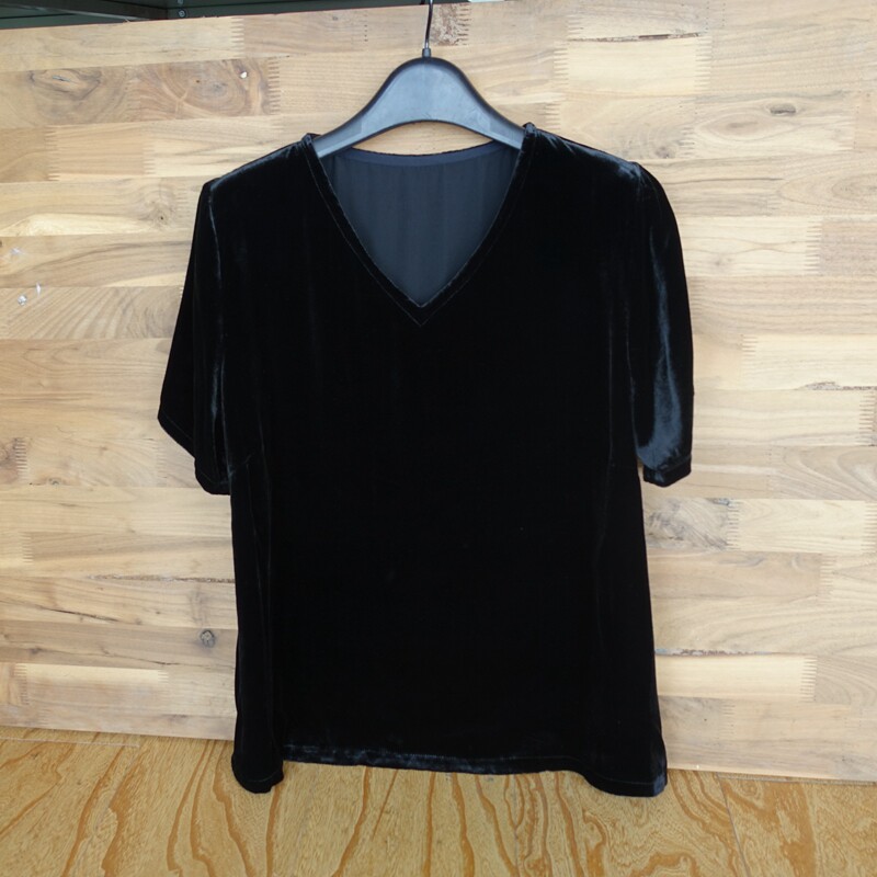 真丝丝绒休闲短袖宽松t恤垂坠显瘦鸡心V领百搭简约女上衣新款春夏