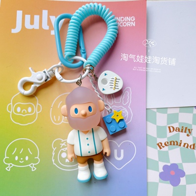 挂饰独角兽钥匙扣DIY搪胶卡通