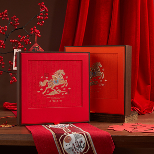 马到成功普洱茶包装盒福鼎老白茶七子饼200g357g红茶饼盒空礼品盒