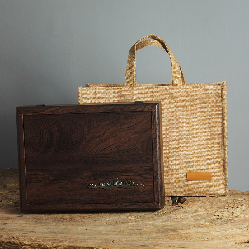 高档仿木艺250g1000g茶砖普洱茶老白茶黑茶砖包装盒空礼品盒茶砖