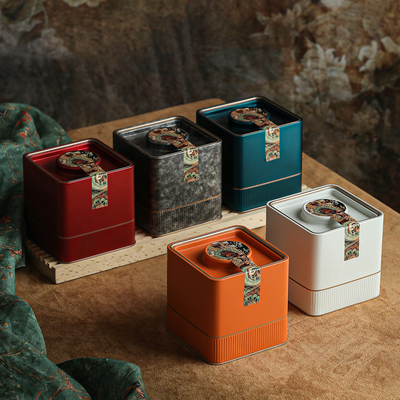 茶叶空铁罐白茶复古绿茶通用空礼品盒包装盒散茶古树滇红普洱茶盒