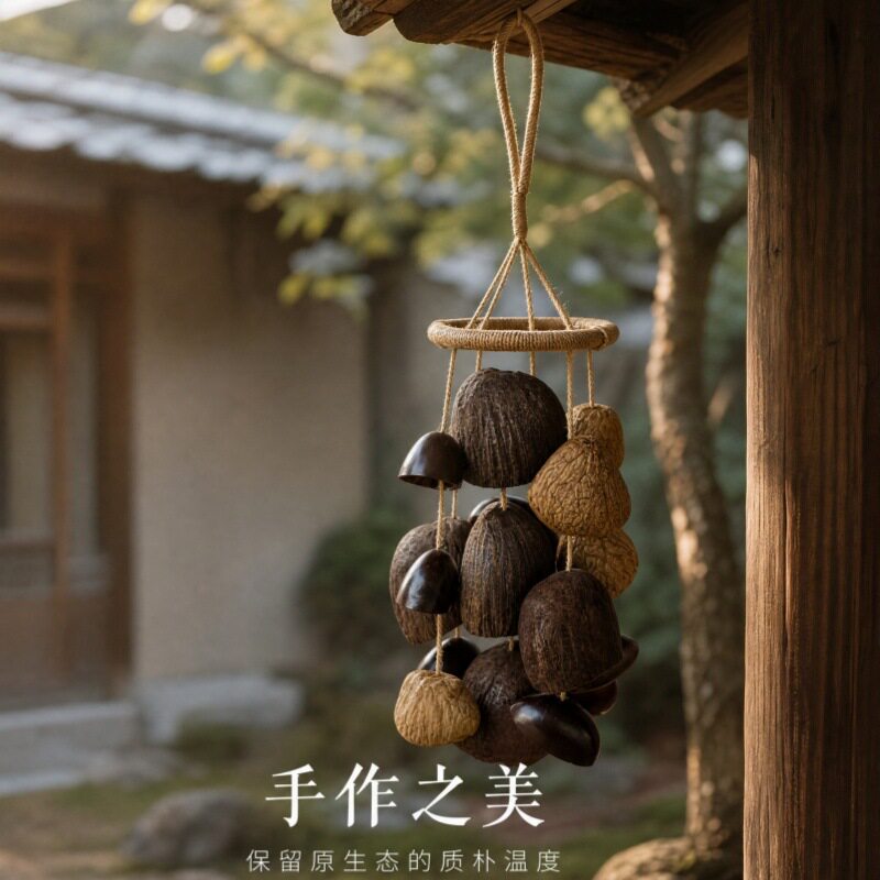 果壳风铃挂件摇铃天然种子果壳摇铃疗愈乐器串铃瑜伽冥想伴奏