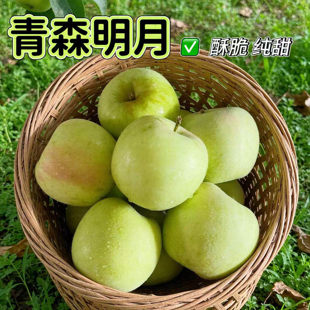 青森明月酥脆多汁纯甜水蜜桃苹果
