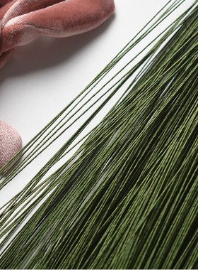 包邮手工DIY纸包细铁丝翻糖花永生花纸花铁丝材料满天星叶脉绿色