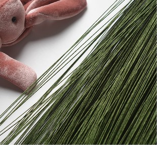 包邮手工DIY纸包细铁丝翻糖花永生花纸花铁丝材料满天星叶脉绿色