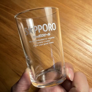 日本产SAPPORO札幌啤酒杯三宝乐日式玻璃一口闷水杯闻香杯烧酒杯