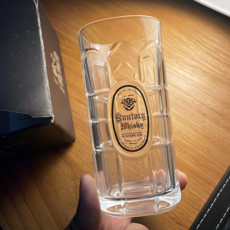 【一盒两个】日本SUNTORY LTD三得利WHISKEY角牌玻璃杯威士忌酒杯