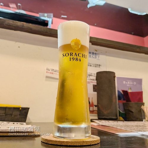 日本三宝乐SAPPORO空知啤酒杯SORACHI传奇1984玻璃杯厚底杯400ml