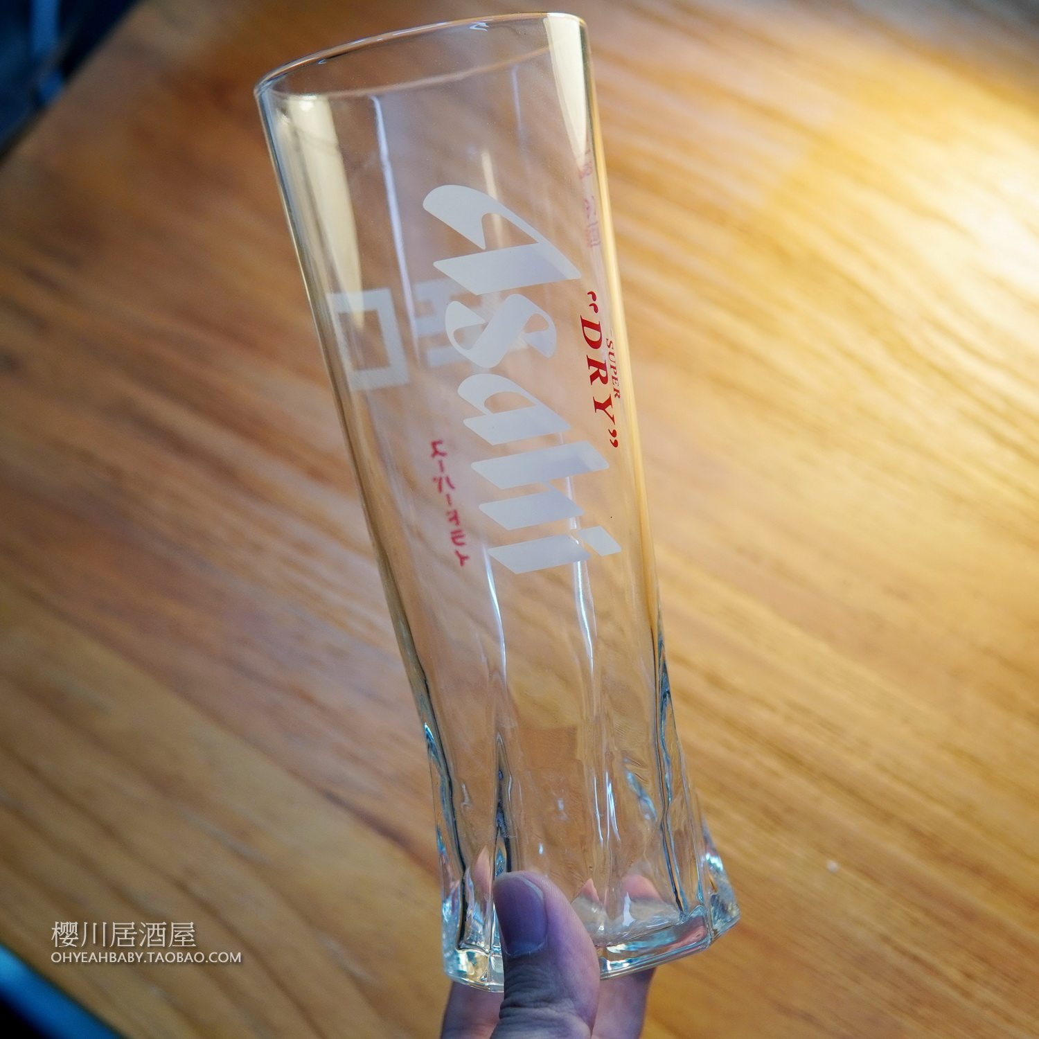 日本朝日Asahi SUPER DRY辛口玻璃杯啤酒杯 日式直饮高杯扎啤杯图片