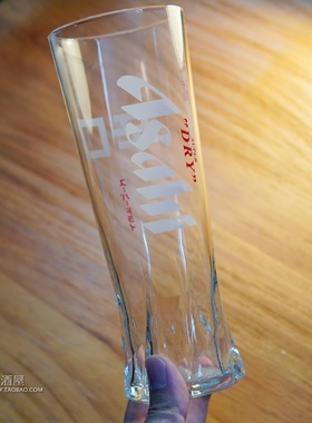 日本朝日Asahi SUPER DRY辛口玻璃杯啤酒杯 日式直饮高杯扎啤杯