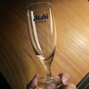 日本进口朝日Asahi BEER扎啤杯日式玻璃杯 酒吧高脚杯啤酒杯水杯