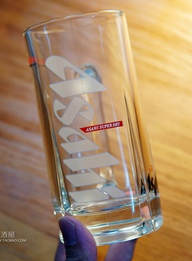 日本Asahi Beer朝日啤酒杯扎啤杯小酌玻璃杯进口 把手杯小酒杯子