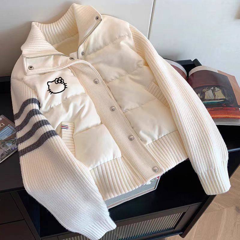 凯蒂猫快网红假两件中大童撞色拼接棉服外套秋冬宽松保暖童装上衣,童装/婴儿装/亲子装,棉袄/棉服,淘宝优惠券,粉丝福利购,淘宝优惠卷