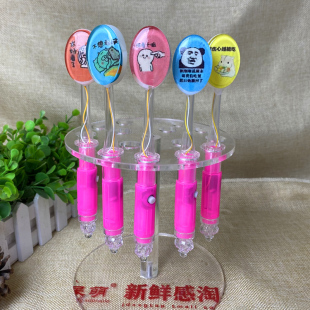 呆萌表情包 发光棒棒糖LED酒吧夜场ktv炫光七彩闪光糖果多规格