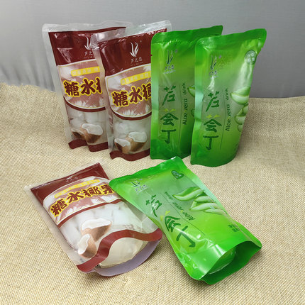 糖水芦荟丁爽口芦荟粒库拉索芦荟果肉粒奶茶甜品食品即食300g*6包