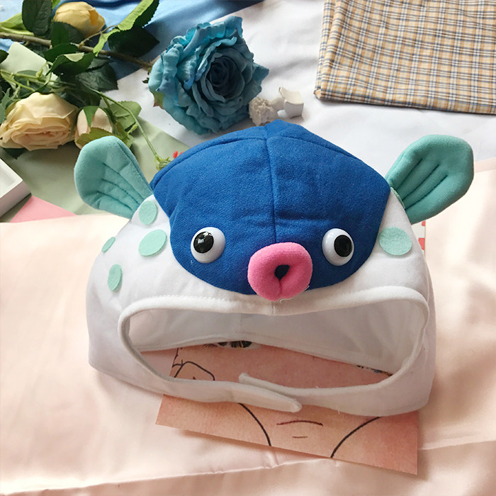 the republic of korea ins Hearts lovely Cartoon Puffer fish Hat Headgear Funny Sell ​​Meng selfie prop shot Headgearin the Accessories/Leather belt/Hat/Muffler , Hat  category - from Buy2taobao.com to provide professional Taobao agent buy service