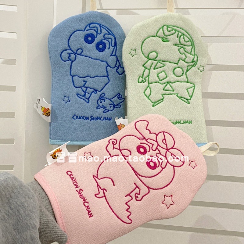 蜡笔小新搓澡巾可爱卡通搓背巾