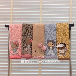 双利新款珊瑚绒豹纹猫干发帽毛巾浴巾浴裙浴袍加厚加大吸水不掉毛