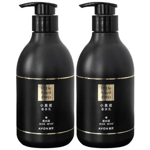 本 滋润身体乳香水味淡香有老版 雅芳小黑裙香体乳400克 2瓶保湿