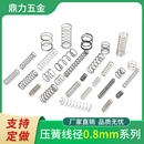 弹簧剪钳剪刀马桶钢丝0.8mm压簧压缩弹王不锈钢弹簧压力回位小黄
