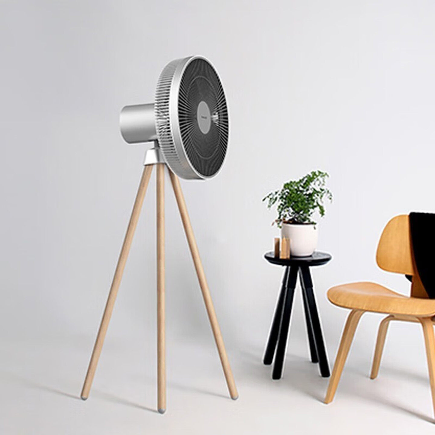 艾美特AIR1空气循环扇直流电风扇实木立柱办公室艺术扇节能省电