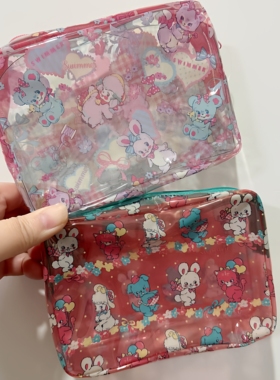 满38元包邮现货SWIMMER复古昭和小兔子限定收纳袋豆腐包化妆包