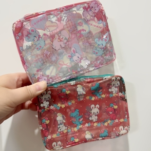 满38元包邮现货SWIMMER复古昭和小兔子限定收纳袋豆腐包化妆包