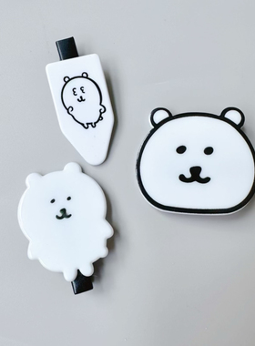 满38元包邮可爱小熊化妆夹鸭嘴夹无痕发夹刘海夹发饰新款