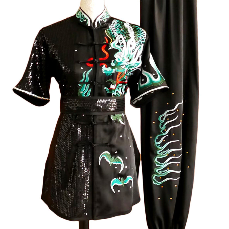 嘉远航刺绣武术套路比赛服专业武术比赛服竞赛服武校学生体考彩服