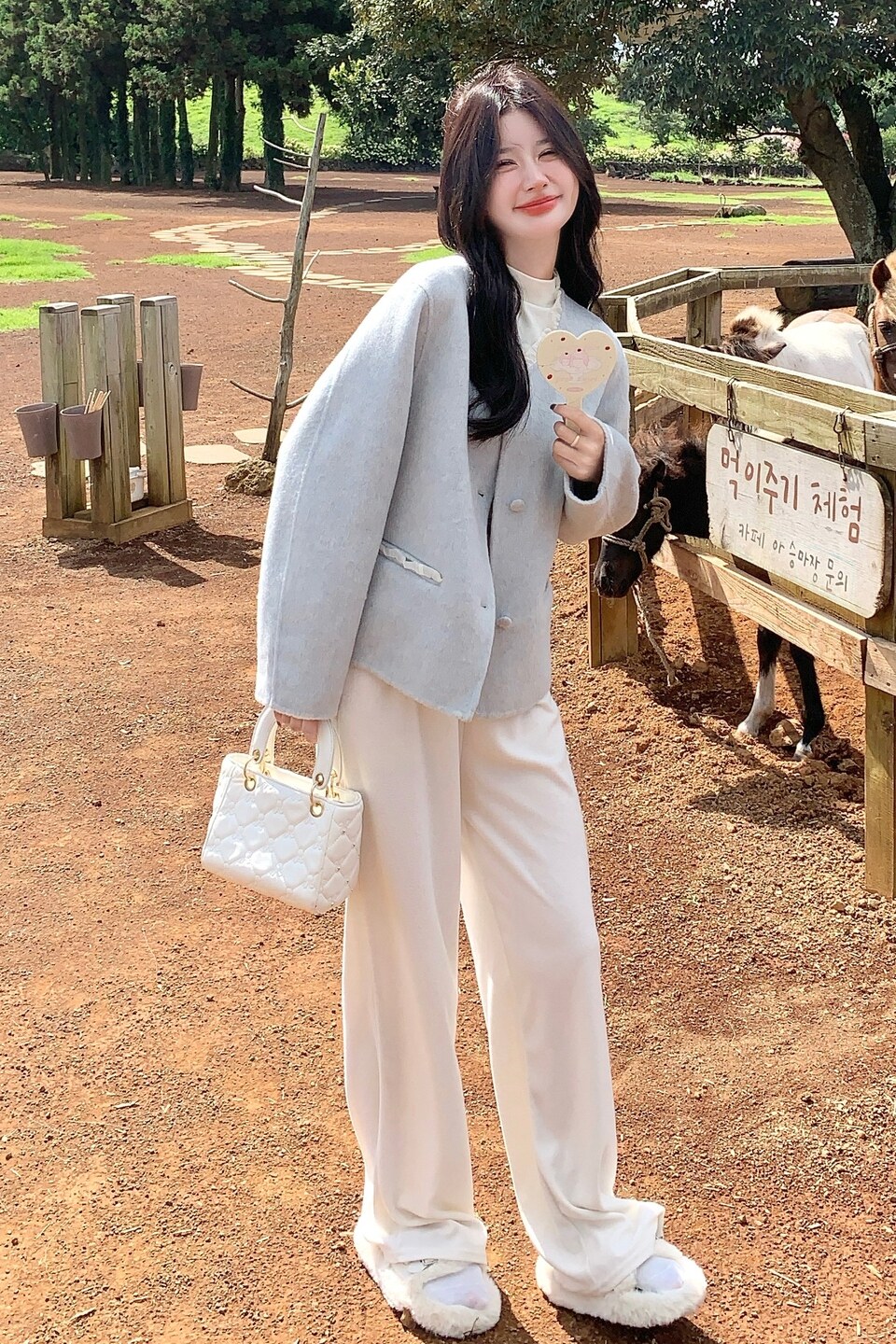 【现货】网纱边包扣双面羊绒羊毛双面呢大衣w406p195k278,女装毛呢外套,2C298