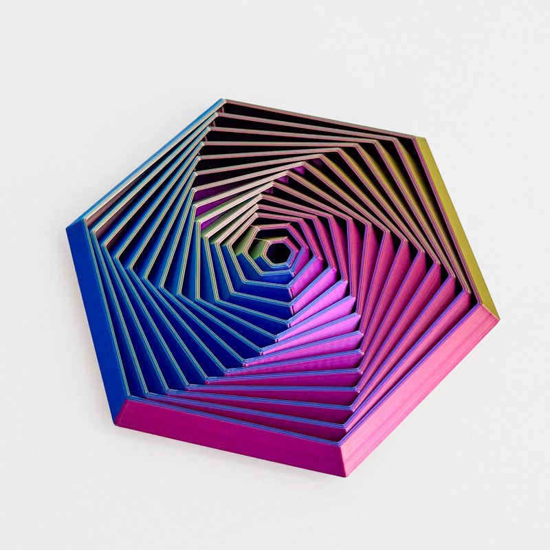 跨境3D打印分形烦躁六边形解压神器 Fractal Fidget He xagon玩具