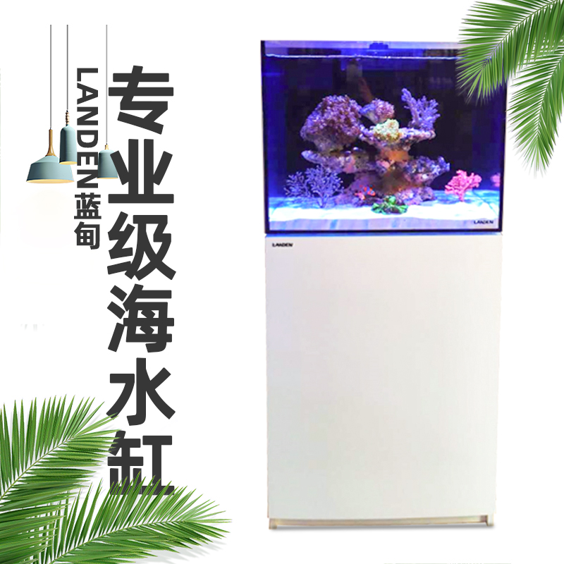 蓝甸新款底滤玻璃海缸静音客厅