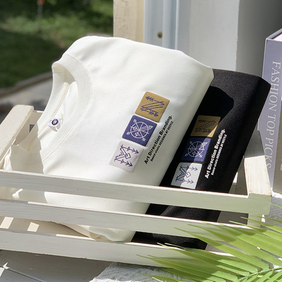 弹力舒适 丝滑简约时尚印花 春秋季男士休闲圆领长袖卫衣A2690