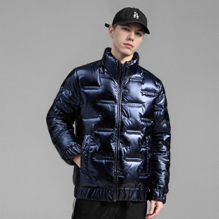 免洗防水防污加厚男士 冬季 立领羽绒服F839 压胶分仓填充 90白鸭绒