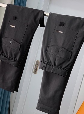 铜氨丝重磅加厚 自带腰带！轻奢男士春秋休闲宽松直筒休闲裤H1127