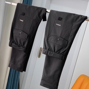 春秋休闲宽松直筒休闲裤 轻奢男士 H1127 自带腰带 铜氨丝重磅加厚