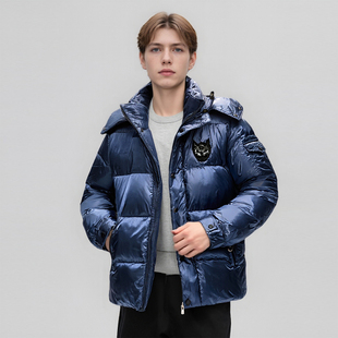 时尚 男士 带帽羽绒服防寒外套F946 三防面料加厚保暖冬季 90白鸭绒