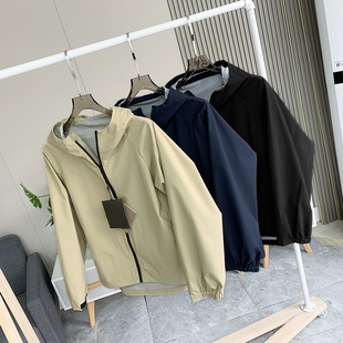 夹克冲锋衣D2600 连帽休闲短款 防水防风 简洁连帽春秋都市户外男士