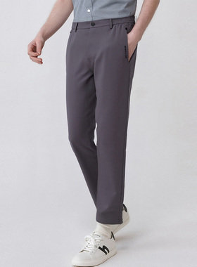 品牌原单 内里加绒 YK拉链 四面弹力冬季男士直筒休闲长裤H1264