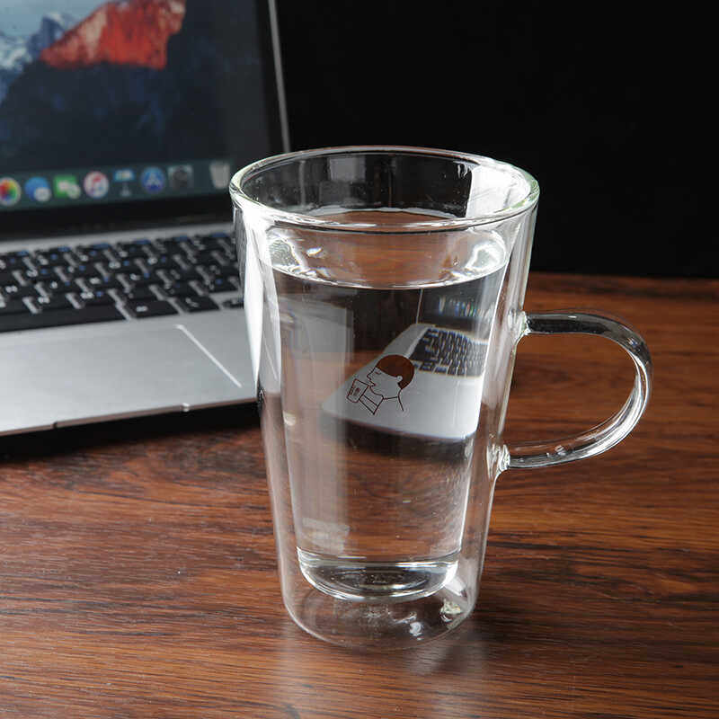 拍一发四 喜家双层加厚保温玻璃杯 防烫防冷400ML水杯分酒器Q1982,餐饮具,啤酒杯,淘宝优惠券,粉丝福利购,淘宝优惠卷