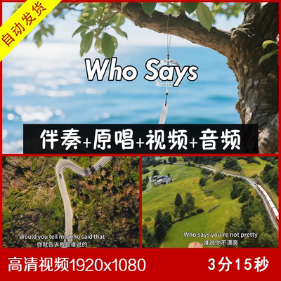 Selena Gomez & The Scene《Who Says》 伴奏原唱视频 大屏幕背景