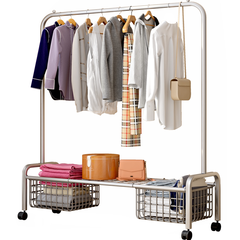 西米屋服装店金属带蓝子挂衣架